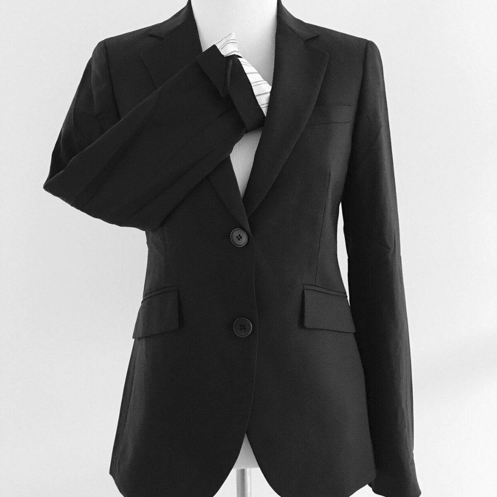 Theory | Rex Tailor Wool Blazer Womens Size 00 Brown Two Button V-neck